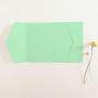 Preview: Pocketfold-Karte B6 seitlich Premium-Karton "Pastell Grün" Basic Line