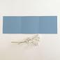 Trippel-Pocketfold-Karte quadratisch (15x15) Premium-Karton "Graublau" Basic Line