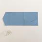 Preview: Pocketfold-Karte Quadrat (15x15) Premium-Karton "Graublau" Exklusiv Line