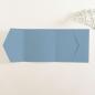 Pocketfold-Karte Quer-Format quadratisch (15x15) Premium-Karton "Graublau" Basic Line