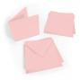 Preview: Faltkarte 15x15cm mit Briefumschlag 16x16cm in babypink