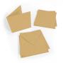 Preview: Faltkarte 15x15cm mit Briefumschlag 16x16cm in kraft sand