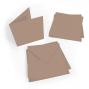 Preview: Faltkarte 15x15cm mit Briefumschlag 16x16cm in taupe