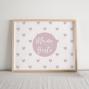 Preview: Spruchposter "Rosa Herzen" quer | Geschenkidee | Personalisiert  | Muttertag | Wanddeko