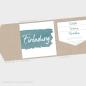 Preview: Einlegekarten-Bundle "Watercolor-Brush | Petrol" Quadrat | 2