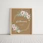 Preview: Willkommensschild "Kraft White Roses" DIN A3 