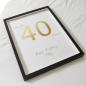 Preview: Metallicposter "Geburtstag"  | Goldposter | Familienposter | Personalisiertes Poster | Wanddeko