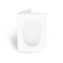 Passepartoutkarte oval 3-Fach DIN A6 in weiss