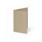 Trippelkarte - Leporello 220g/m² DIN A6 3-Fach in kraft grau