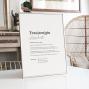 Preview: Definitionsposter "Trauzeugin 1 | Geschenkidee | Personalisiert  | individuelles Bild | Wörterbuch