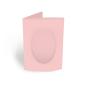 Passepartoutkarte oval 3-Fach DIN A6 in babypink