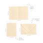 Preview: Faltkarte DIN A6 mit Briefumschlag DIN C6 in creme