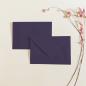 Preview: Briefumschläge - Briefhüllen in aubergine, DIN B6 120g/m² oF, Nassklebung