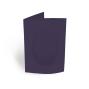 Passepartoutkarte oval 3-Fach DIN A6 in aubergine