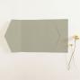 Preview: Pocketfold-Karte B6 seitlich Recycling "Kraft Moosgrau" Basic Line