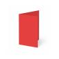 Trippelkarte - Leporello 240g/m² DIN A6 3-Fach in rot