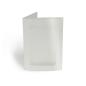 Passepartoutkarte rechteck 3-Fach DIN B6 in metallic-polarweiss