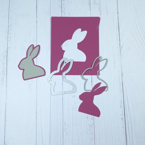 Preview: Kulricke Stanzschablone "Hasen Rahmen" Craft Die 