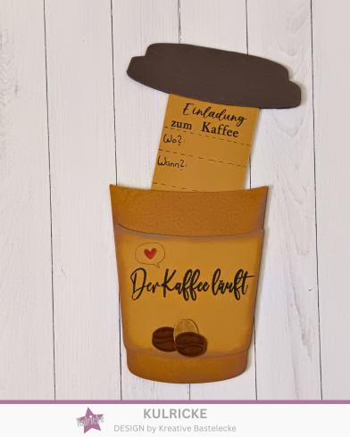 Preview: Kulricke Stanzschablone "Kaffe to Go Aufleger" Craft Die