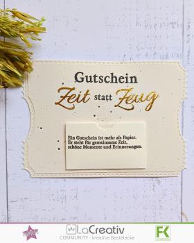Preview: Kulricke Stempel "Zeit statt Zeug" 10x10cm Clear Stamp