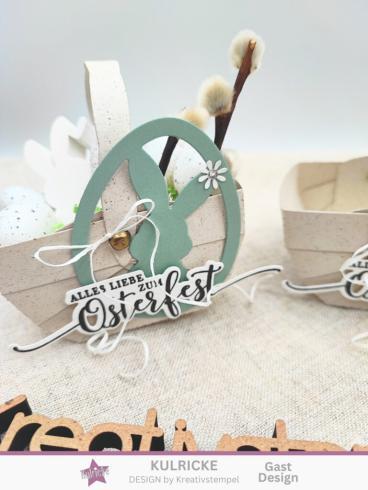 Bundle Kulricke Stempel "Osterwünsche" & Stanze "Osterwünsche"