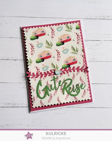 Preview: Kulricke Stanzschablone "Gute Reise" Craft Die | Wortstanze | Stanze