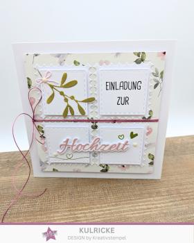 Preview: Kulricke Stempel "Ja zur Hochzeit Wortzauber" 10x10cm Clear Stamp