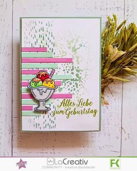 Preview: Kulricke Stempel "Eiscremezeit" 10x10cm Clear Stamp