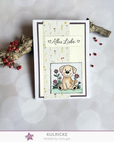 Preview: Kulricke Stempelset "Schnüffelblumen" A7 Clear Stamp