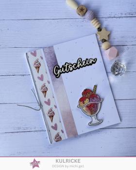 Preview: Kulricke Stanzschablone "Gutschein mit Schatten " Craft Die 