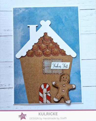 Preview: Kulricke Stempelset "Lebkuchenhaus" 10x10cm Clear Stamp 