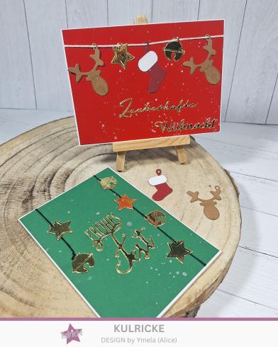 Preview: Kulricke Stanzschablone "Kleine Weihnachtsanhänger" Craft Die 