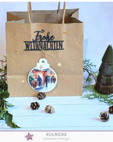 Preview: Kulricke Stanzschablone "Frohe Weihnachten Block" Craft Die 