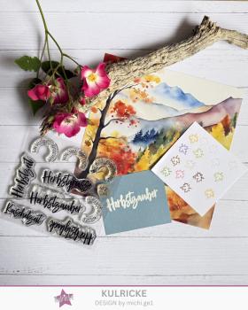 Preview: Kulricke Stempel "Herbstglück" 10x10cm Clear Stamp