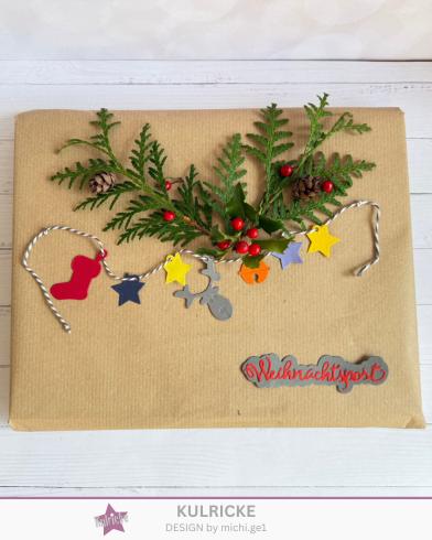 Preview: Kulricke Stanzschablone "Kleine Weihnachtsanhänger" Craft Die 