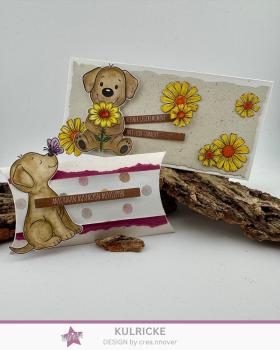 Preview: Kulricke Designpapier - "Mit Liebe gemacht " Label Papier A7