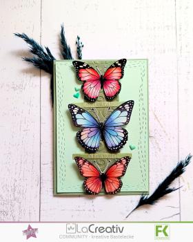 LaCreativ - Designpapier "Schmetterlinge & Wildblumen" Paper Pack 6x6" - 24 Bogen
