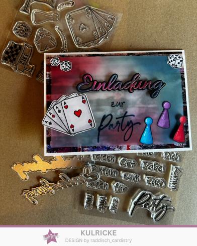Kulricke Stempel "Spieleabend " 10x10cm Clear Stamp