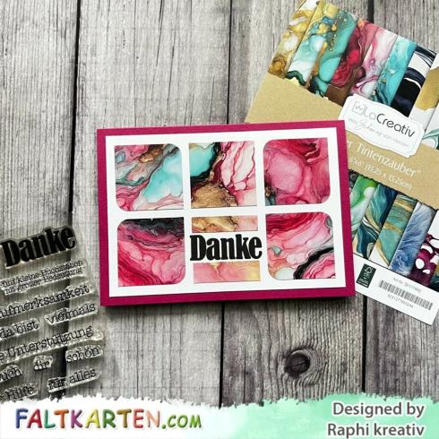 LaCreativ - Designpapier "Bunter Tintenzauber" Paper Pack 6x6" - 24 Bogen