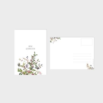Preview: Weihnachtskarten-Bundle DIN A6 "WinterBerries Zweige" | Grußkarten-Set | Postkarten