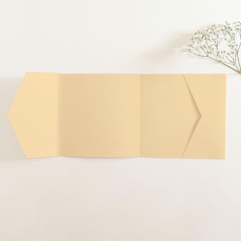 Pocketfold-Karte Quer-Format quadratisch (15x15) Struktur-Karton "Struktur Sand" Basic Line