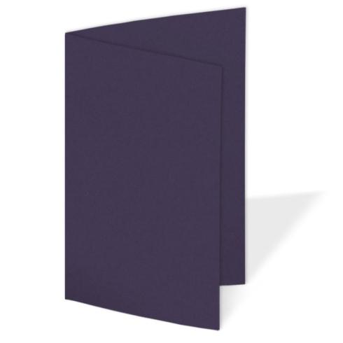 Doppelkarte - Faltkarte blanko 225g/m² DIN A6 in aubergine