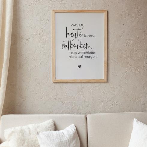 Preview: Spruchposter "Was du heute kannst" | Geschenkidee | Personalisiert  | individuelles Bild | Wanddeko