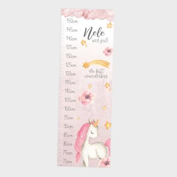 Preview: Messleiste "Baby Unicorn" | Messlatte | Geschenkidee | Personalisiertes Geschenk | Kinderzimmerdeko