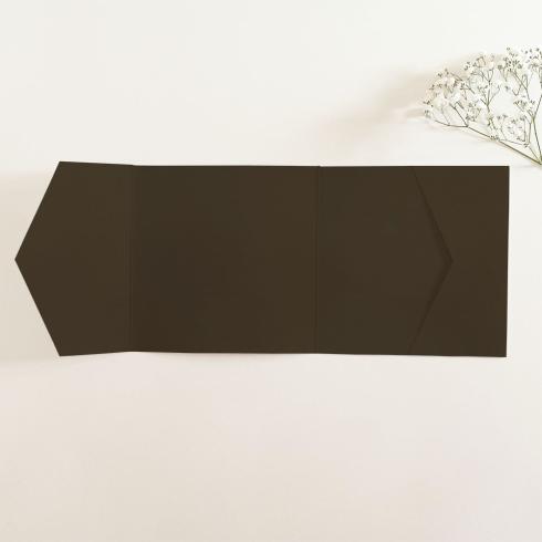 Pocketfold-Karte Quer-Format quadratisch (15x15) Struktur-Karton "Struktur Espresso" Basic Line