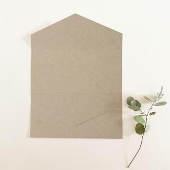 Pocketfold-Karte DIN Lang Recycling-Karton "Kraft Grau" Basic Line