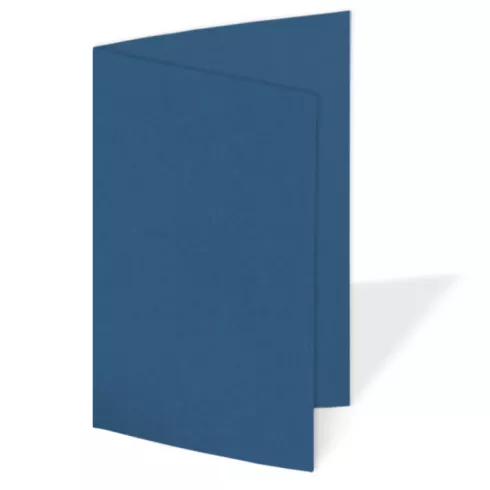 Doppelkarte - Faltkarte 250g/m² DIN A6 in kobaltblau