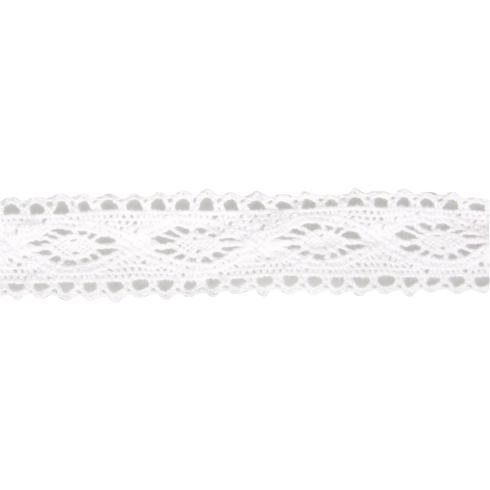 Baumwoll-Bordüre "Cassandra" weiss 2,3cm - 2,5m