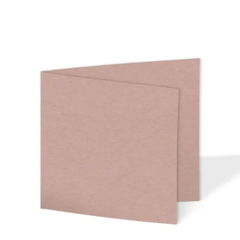 Doppelkarte - Faltkarte 15x15cm, 220g/m² in kraft rose