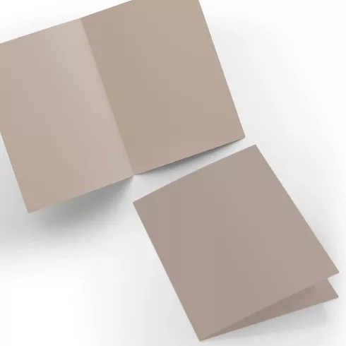Doppelkarte - Faltkarte 220g/m² DIN A6 in taupe